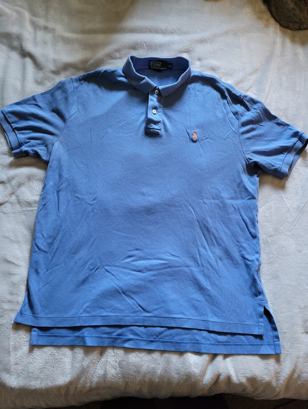 Ralph Lauren | Men's Sky Blue Polo with Pink Pony Embroidery